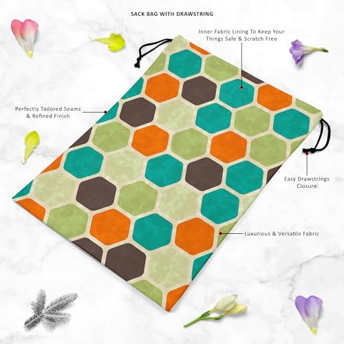 Image of ArtzFolio Retro Style D2 | Reusable Sack Bag | Bag for Gym, Storage, Vegetable & Travel