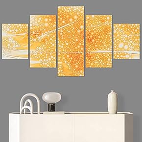 SIGNWIN 5 Panel Canvas Wall Art Abstract Colorful...