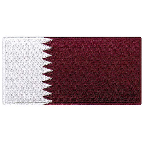 Bestickter Aufnäher mit Katar-Flagge, zum Aufbügeln, arabisches Nationalemblem