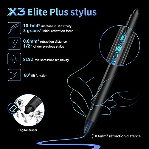 XPPen Artist Pro 16 Grafiktablett mit Display, 15,4 Zoll volllaminiertes Bildschirm, Pen-Display mit...