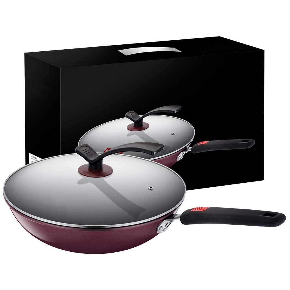 Amazon｜中華鍋 ステンレス鋼のフラットボトムノンスティック