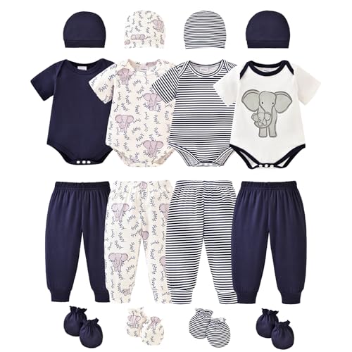 Image of Baby Layette Sets Unisex Newborn Baby Boys Girls Essentials Gift Set 16-Piece Infant Baby Outfit Clothes