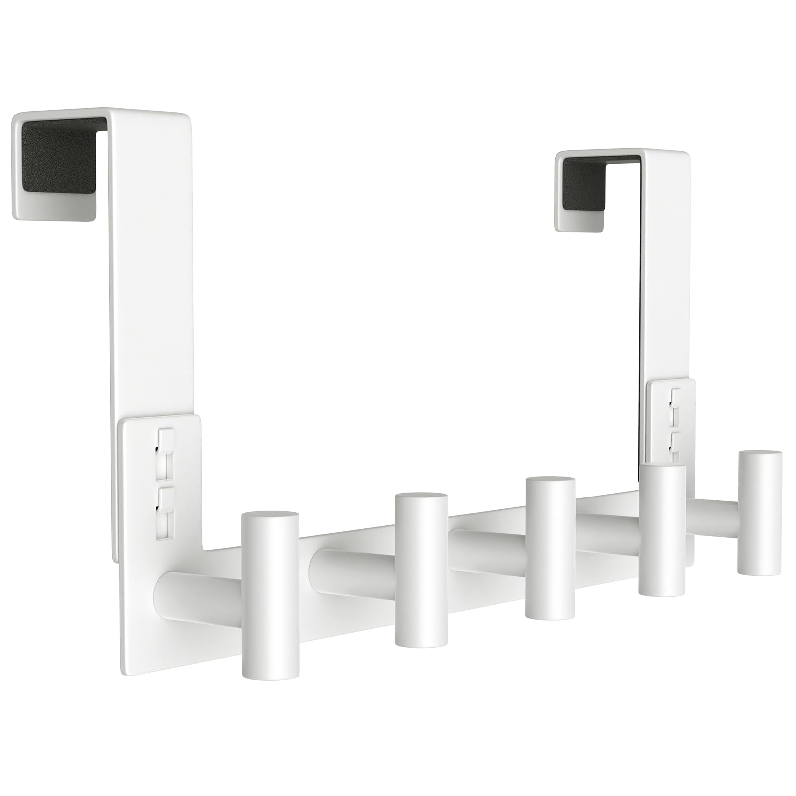 PMMASTO Door Hanger for 1-3/4 Inch Doors, White- 5 Hooks, T Shape