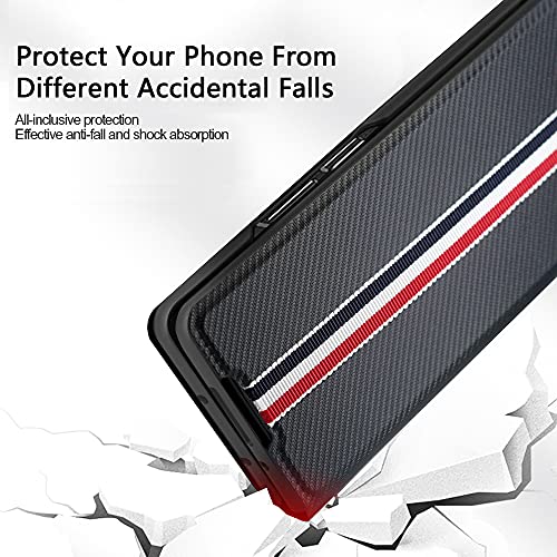 SHIEID Capa de couro para Samsung Z Fold 3, capa ultrafina dobrável para Samsung Fold 3 com suporte