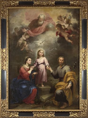 Impression d'affiches Toile les Trinités Célestes Murillo 60x90cm
