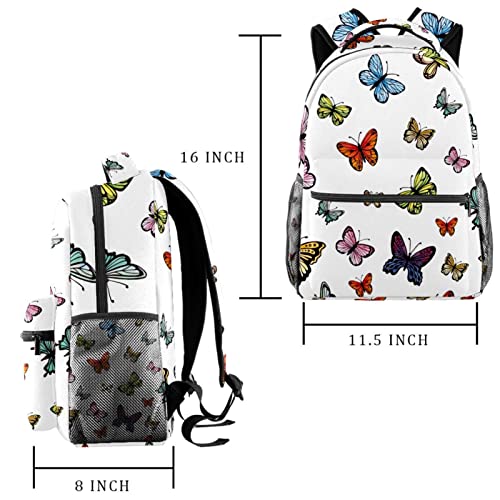 Sac à dos voyage papillons résistant pour éviter le mal de dos