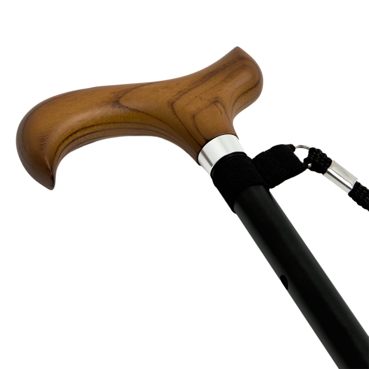 Bastón Extensible para Mayores de Aluminio | Empuñadura de madera ergonómica y ambidiestra, altura regulable, diseño ligero y resistente para el apoyo diario