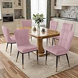 Bekrvio Juego de 6 sillas de comedor modernas, diseño ligero y lujoso para comedor y sala de estar