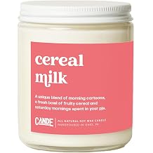 CE CRAFT Cereal Milk Scented Candle - Fruit Loops Scented Candle, Funny Gift for Her, 8 Ounce Glass Jar Candle, 50+ Hour Burn Time