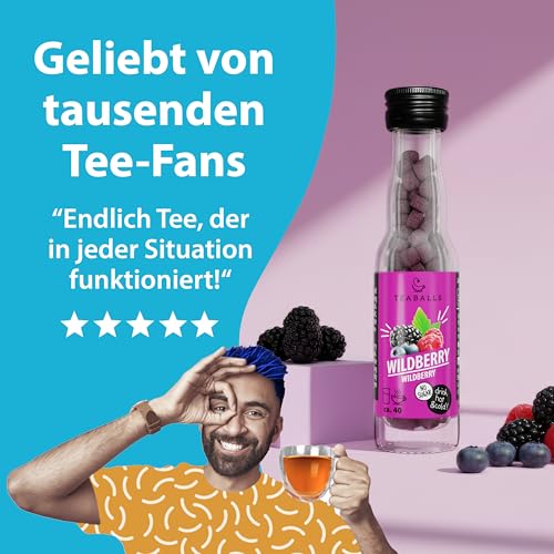 TEABALLS - 3er Set FRUIT MIX - KIRSCHEN, WILDBERRY, ERDBEERE für ca. 120 Tassen Tee