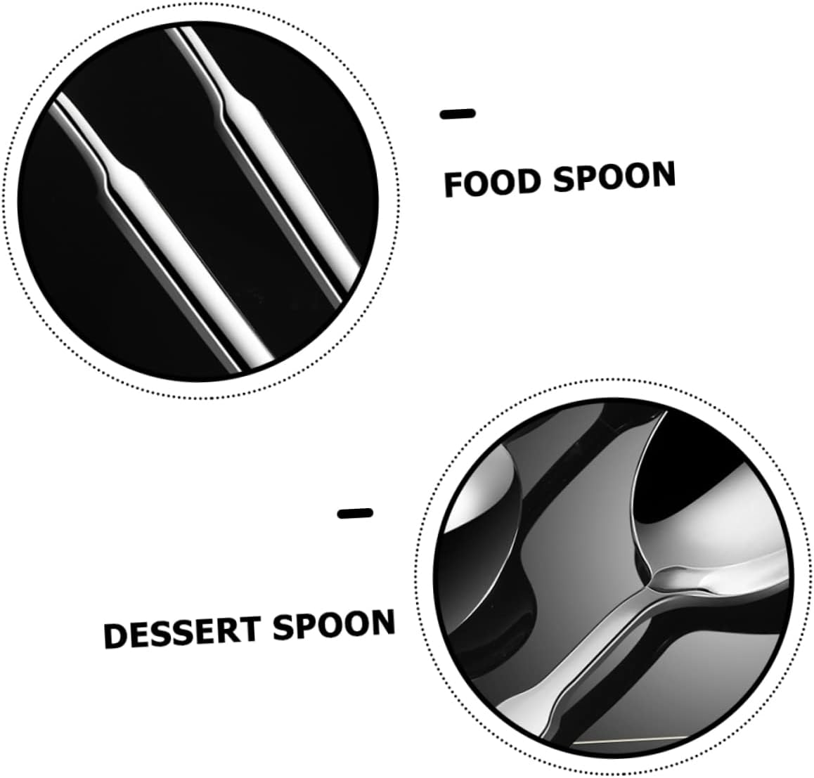 MaGiLL Stainless Steel Spoon Coffee Stir Spoons Metal Cooking Spoon Stainless Steel Serving Spoons Capccino Spoons Large Soup Spoons Porridge Spoons Soup Spoons Home Soup Spoons