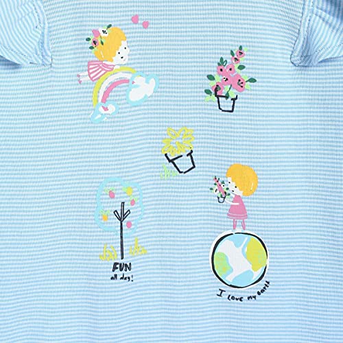 Miniklub Girls' 100% Cotton Short Sleeve Knit Top - Round Neck, Off White - View #9