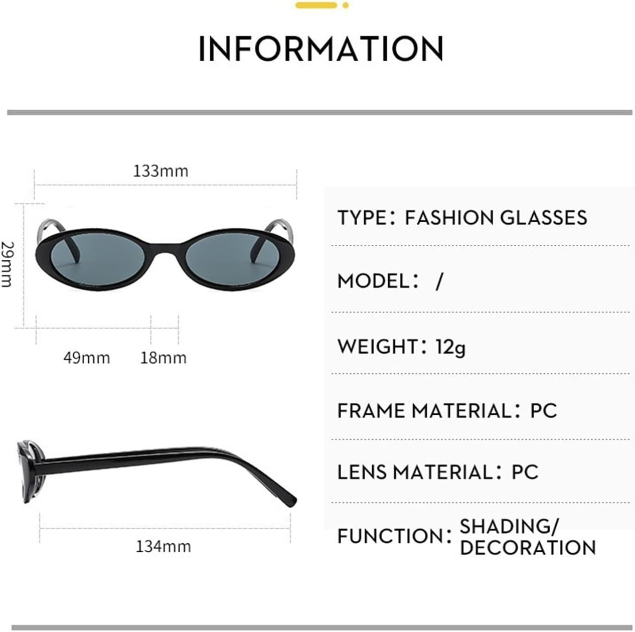 Small Frame Women's Commuter Sunglasses Outdoor Shopping Men's Party Sun Glasses