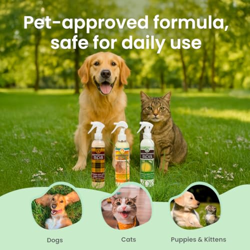 Best Shot Scentament Spa Botanical Body Splash for Dogs & Cats, Dog Cologne, Deodorizing Spray, Conditioning Pet Grooming Mist & Dog Detangler Spray, Apricot Lily Scent, 8 fl oz - Thumbnail 6