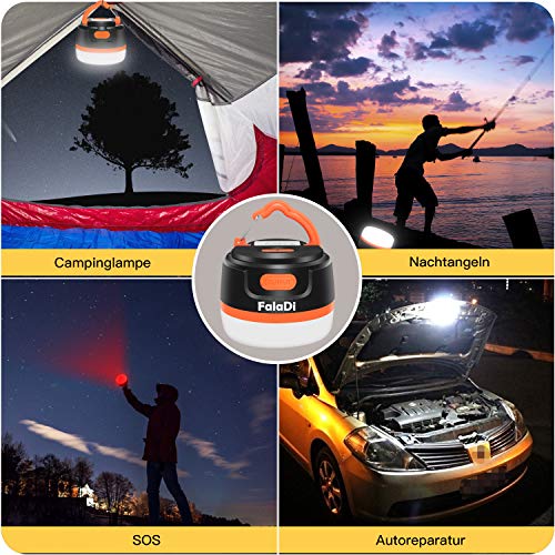 LED Camping Lantern USB Rechargeable Tent Light 9 Light Mode Mini Portable Camping Lamp Outdoor Lighting Magnetic Base Emergency Light with 5200 mAh Power Bank and SOS Emergency Strobe Function IP65 Waterproof - Image 8