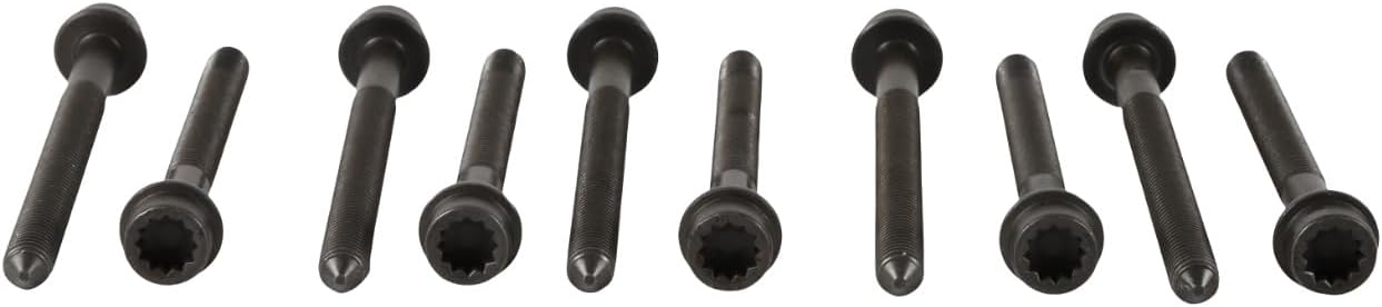 10pcs EA888 2.0T Cylinder Head Bolts Set 21mm 23mm for TSI Engine Rebuild Torque-to-Yield Direct Fit Kit