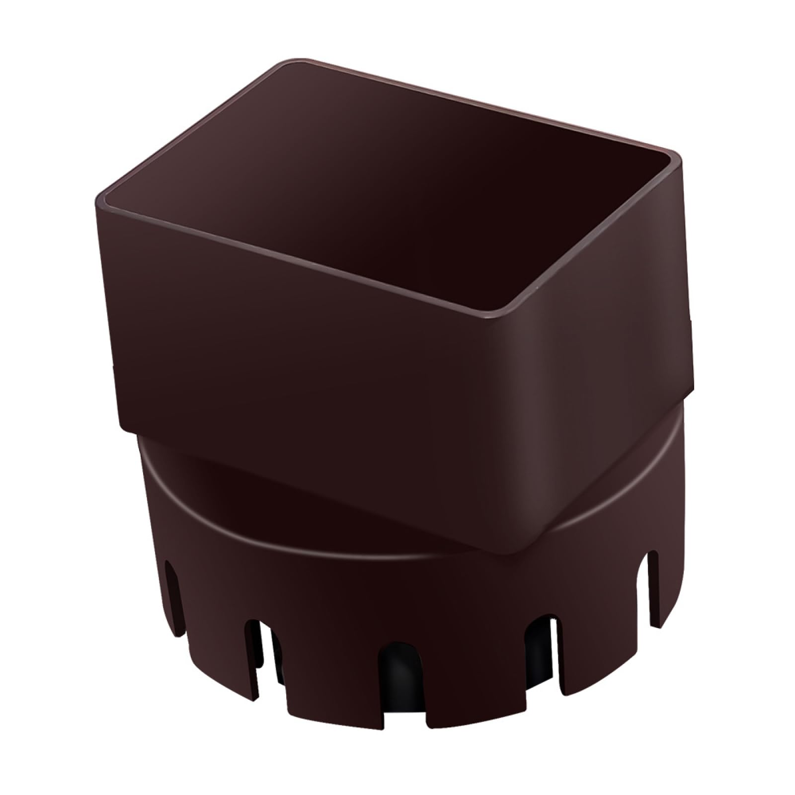 Begot Gutter Downspout Adapter to Drain Pipe, PVC Round Drain Downspout Extension for Outdoor Corrugated Landscape Pipe (Brown L)