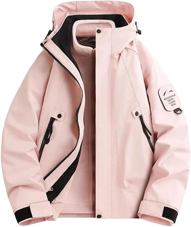 Women's 3-in-1 Fleece Jacket With Insulated Inner Layer Two Piece Set For Mountaineering And Casual Wear