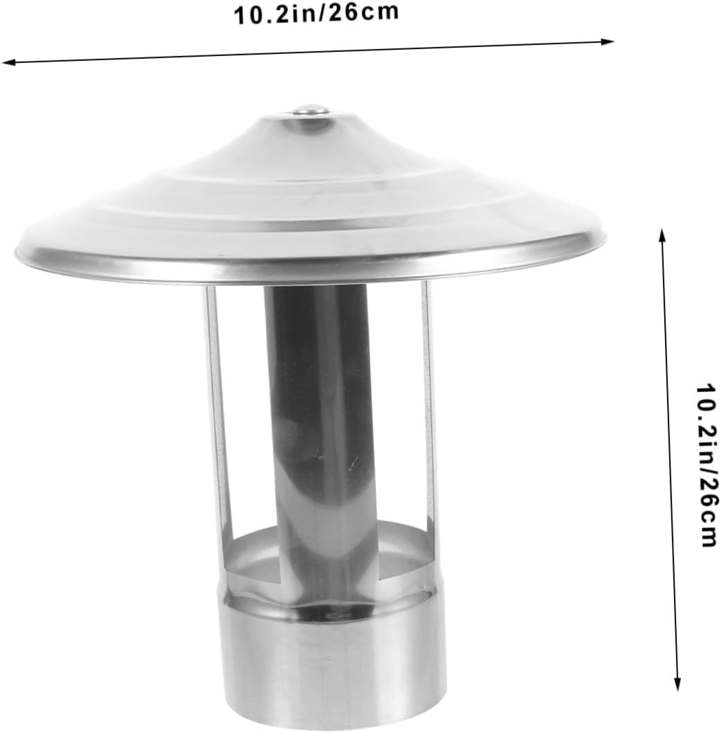 Stainless Steel Chimney Cap Weatherproof Roof Vent Cover Accessory for Fireplace Rain Protector Design Easy to Install
