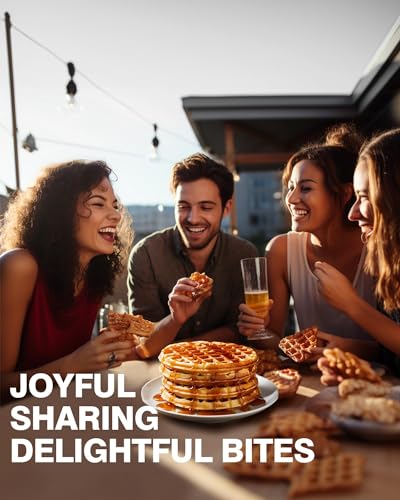 Image of PYY Commercial Waffle Maker - Double Waffle Maker Machine,Stainless Steel,Non-stick Electric Chaffle Maker for Restaurant Party Food Stall