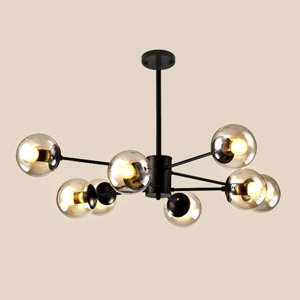 SXECAEPS Modern creative chandelier Nordic, Living Room Light Fixture Molecular Modern Restaurant Lights Postmodern Personality Bedroom Lights,White Plating-8 Heads