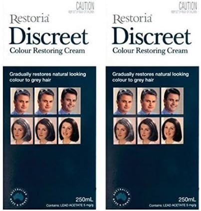 2 BOXES of Restoria Discreet Colour Restoring Cream 250ml (Natural, Color Restoration, Nourishing, Easy Application, Black, Brown, Blond)