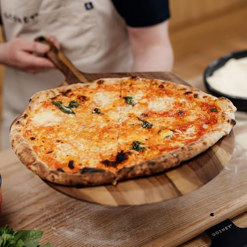 Image of Gozney 12 Inch Acacia Wood Pizza Peel & Server | Handcrafted Wooden Pizza Paddle Board | Premium Pizza Serving Tray for Homemade Pizza, Bread & Appetizers