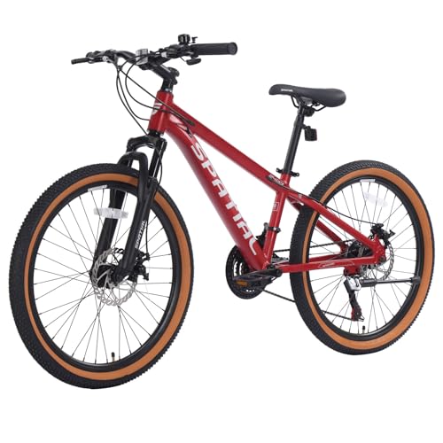 SPATIAL MTB Bicicleta de Montaña para Adultos y Jóvenes - 29/27,5/26/24 Pulgadas, 8/21 Velocidades, Frenos de Disco Mecánicos Dobles, Cuadro de Aluminio, Suspensión Delantera, Asiento Ajustable