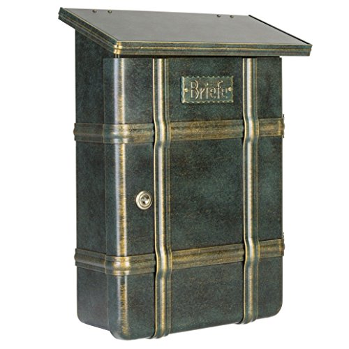 Preisvergleich Produktbild Heibi Briefkasten ECARO, Edelstahl grün-gold