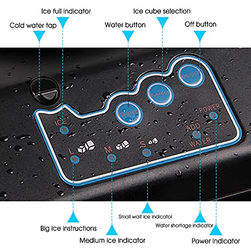 Eismaschine, tragbare Eiswürfelmaschine, Zähler, automatische elektrische Eismaschine mit Eisschaufel, für… – Bild 5