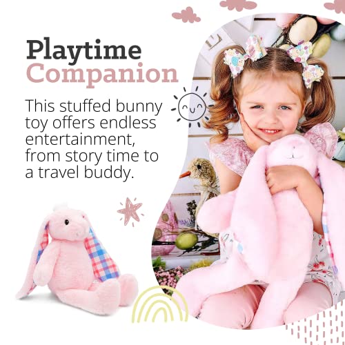 Plushible Easter Bunny Plush, Cuddly, Soft, Embroidered Stuffed Animal Toy For Newborns, Kids, Boys, & Girls, 14 Inch #TOP1