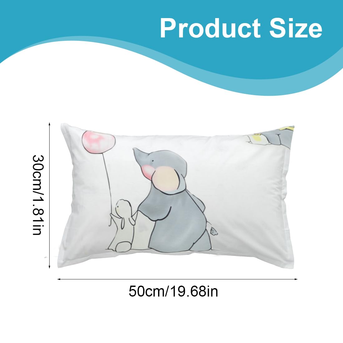 2 PCS Federa per Cuscino per Neonato Set di federe per Cuscini da Culla e Lettino 100% Cotone Biancheria da Letto per Bambini