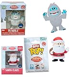Mini Diamond Snow Monster X-Mas Figure Bumble Mini Exclusive with Rudolph Red-Nosed Reindeer Santa Figure + Bitty Pop! Misfit Christmas Theme Characters
