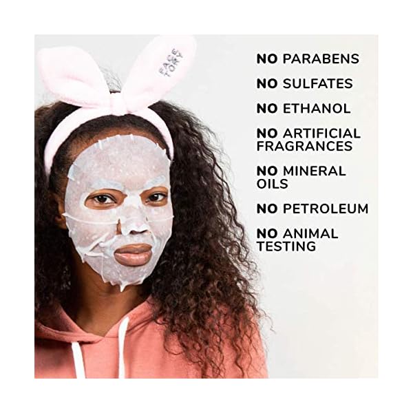 FACETORY Everyday Pearl Radiance Boosting Mask With No Harsh Chemicals - Soft, Form-Fitting Face Mask, For All Skin Types - Strengthening, Balancing, and Illuminating (Pack of 5)