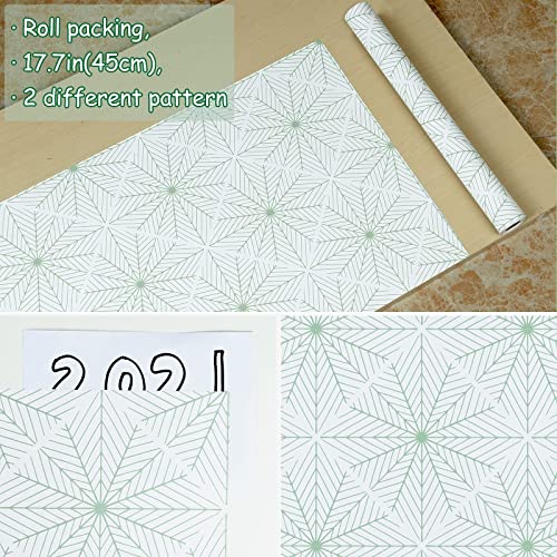 Glorytik 17.7Inx393.7In Green Stripes Wallpaper Peel And Stick Removable Wallpaper For Bedroom Geometric Trellis Contact Paper Self Adhesive Thicken Wallpaper Decorative For Cabinets Easy To Apply #TOP3