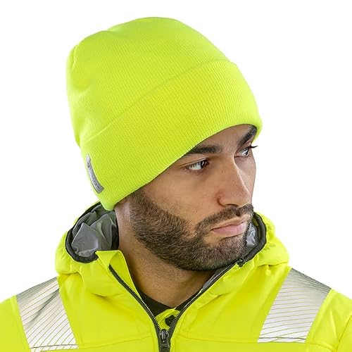 4Sp Unisex Yellow Adults Windproof Thinsulate Beanie Hat (Yellow)