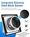 WENHUALI 4 Inch Dryer Vent Cover Outdoor with Stainless Steel Guard Dryer Wall Exhaust Vent Cap Non-Return Flap with Sealing Gasket Grille, Easy Install(1 Pack)