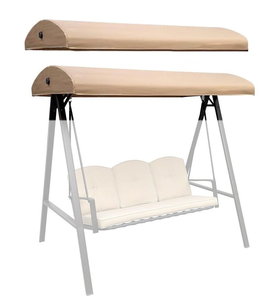 Toit de Remplacement for balancelle, Toit de Remplacement imperméable for hamac 2/3 Places, Housse for mobilier d'extérieur for Jardin, terrasse ou véranda(2 Seater:61.4x49inch)