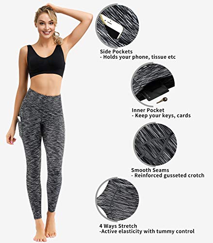 image for Lingswallow High Waist Yoga Pants - Yoga Pants with Pockets Tummy Cont
