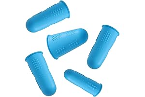 Silicone Finger Cots Heat Resistant - [5 Pack] Non-slip Finger Guards Protectors...