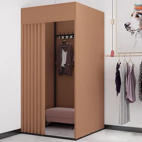 Amazon Co Jp 試着室衣料品店モバイルチェンジングルームパーティションプライバシー保護クロークルーム ディバイダーパーティションカーテンとスクエアオフィスクロークルーム L85xw85xh0cm A Diy 工具 ガーデン