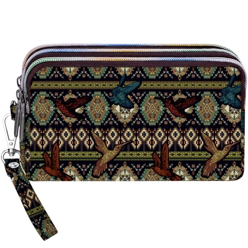 Image of BIAOTIE Large Capacity Wristlet Wallet - Women Printed Nylon Waterproof Handbag Clutch Purse