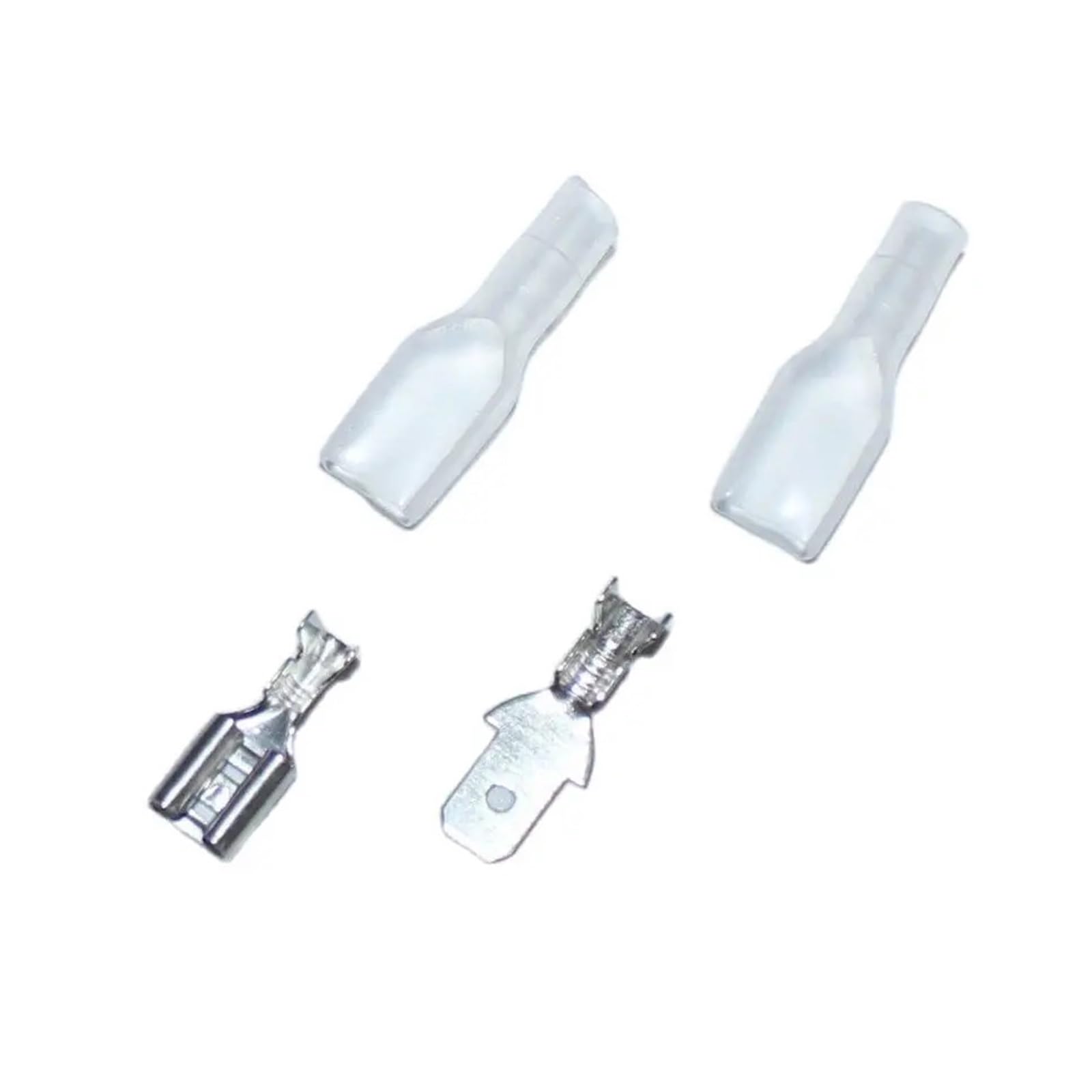 ZDVHOMCB 10set 4.8mm Crimp Terminal with Sheath Inserted Spring 4.8 mm Male Female Spade Connector for 22-16AWG Wire