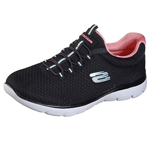 Skechers Damen 12980-BKPK_37 Sneakers, Schwarz Pink, EU