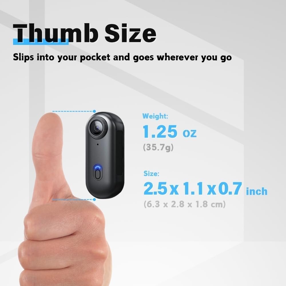 Cámaras corporales 1080P con grabación de audio y vídeo - cámara corporal 1080P impermeable, magnética y con clip de 360°, batería de 150 minutos para ciclismo, pasear con animales (1080-B-32G)