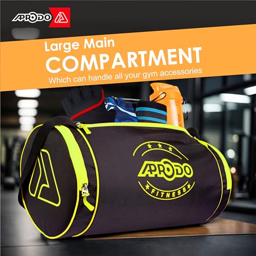 Image of APRODO Polyester PU Coated Sports Duffle /Shoulder /Gym Bag for Men & Women, 23L (18 x 9 x 9) Inch