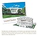 CubicFun 3D Puzzles Small US Architecture Building Paper Craft Model Kits Toys Gifts for Adults and Teens, White House