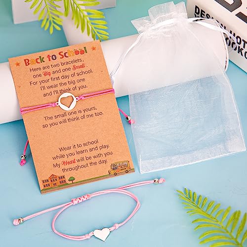 Back to School Supplies, Back to School Bracelet Mommy and Me, Prek Matching Wish Bracelets Set, Adjustable Bracelet for Boys Girls Gifts Stuff Bulk4