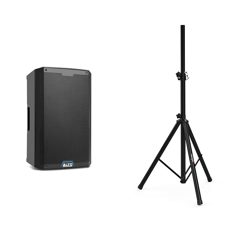 Alto Professional TS415 Altavoz PA Activo de 2500W 15" con Mezclador de 3 Canales & Audibax Neo 131 - Soporte Profesional para Altavoces - Trípode para Altavoces - Trípode Extensible