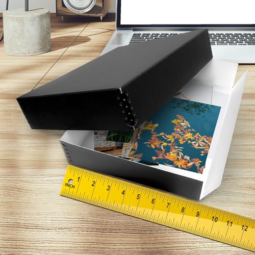 Image of Golden State Art, Drop Front Archival Storage Box, 8.75 inchx10.75 inchx3 inch-Black | Acid-Free 8x10 Museum Photo Storage Box with Metal Edge, Preserve Documents, Prints, Poster, Photographs, Arts And Crafts